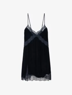 Zadig & Voltaire Rishi Velvet Dress Encre 15 Zadig & Voltaire Rishi Velvet Dress Encre -Zadig & Voltaire Clothing WWDR02561 ENCRE PACKSHOT 6866823854cb3