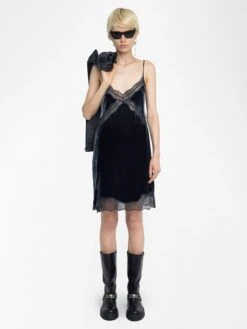 Zadig & Voltaire Rishi Velvet Dress Encre