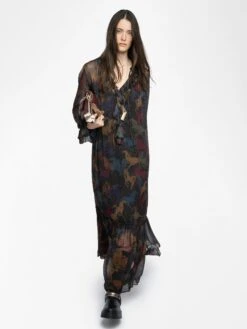 Zadig & Voltaire Ralicel Dress Dark Chocolate -Zadig & Voltaire Clothing WWDR02564 DARK CHOCOLATE ADDI 2 687e3e1ace677