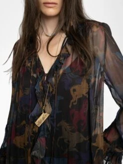 Zadig & Voltaire Ralicel Dress Dark Chocolate -Zadig & Voltaire Clothing WWDR02564 DARK CHOCOLATE HOVER 687e3e25e68a1