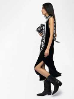 Zadig & Voltaire Renzo Velvet Dress Black -Zadig & Voltaire Clothing WWDR02571 BLACK ADDI 1 686b84c77c2fa