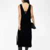 Zadig & Voltaire Renzo Velvet Dress Black -Zadig & Voltaire Clothing WWDR02571 BLACK BACK 686b84edd8871
