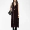 Zadig & Voltaire Renzo Velvet Dress Burgundy -Zadig & Voltaire Clothing WWDR02571 BURGUNDY SHOOTING 687e3e13462bd