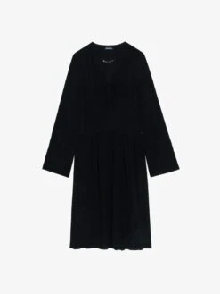 Zadig & Voltaire Rinas Dress Black -Zadig & Voltaire Clothing WWDR02597 BLACK PACKSHOT 6836c9c69c653