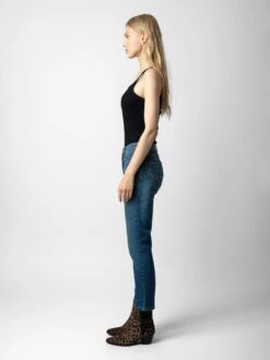 Zadig & Voltaire Mamma Jeans Medium Blue -Zadig & Voltaire Clothing WWJE00007 MEDIUM BLUE ADDI 2