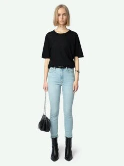 Zadig & Voltaire Tina Cropped Skinny Jeans Light Wash