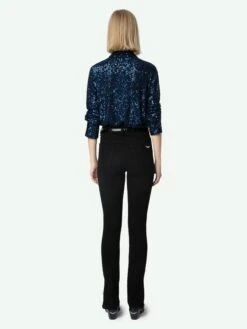 Zadig & Voltaire Jett Skinny Jeans Solid Black -Zadig & Voltaire Clothing WWJE00241 SOLID BLACK BACK 66fd19ee1580c