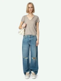 Zadig & Voltaire Whitney Wide Leg Jeans Medium Wash