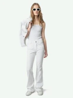 Zadig & Voltaire Ecume White Bootcut Jeans Judo -Zadig & Voltaire Clothing WWJE01286 JUDO ADDI 1 67a9e38b2b385
