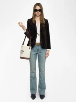 Zadig & Voltaire Eclip Bootcut Women's Studded Jeans Light Blue