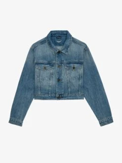 Zadig & Voltaire Aretha Cropped Jacket Medium Wash 12 Zadig & Voltaire Aretha Cropped Jacket Medium Wash -Zadig & Voltaire Clothing WWOW00640 MEDIUM WASH PACKSHOT 668eab410eb6a