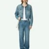 Zadig & Voltaire Aretha Cropped Jacket Medium Wash