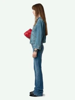 Zadig & Voltaire Kioka Denim Jacket Light Blue -Zadig & Voltaire Clothing WWOW00649 LIGHT BLUE ADDI 1 664c61c037f24