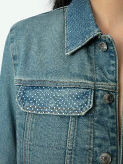 Zadig & Voltaire Kioky Denim Jacket Light Blue -Zadig & Voltaire Clothing WWOW01671 LIGHT BLUE ADDI 3 67bed57fbbe35