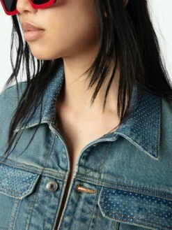 Zadig & Voltaire Kioky Denim Jacket Light Blue -Zadig & Voltaire Clothing WWOW01671 LIGHT BLUE HOVER 67bed73566666