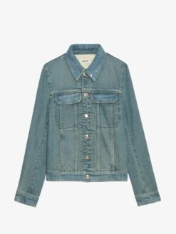 Zadig & Voltaire Kioky Denim Jacket Light Blue -Zadig & Voltaire Clothing WWOW01671 LIGHT BLUE PACKSHOT 67c04ecc9719f