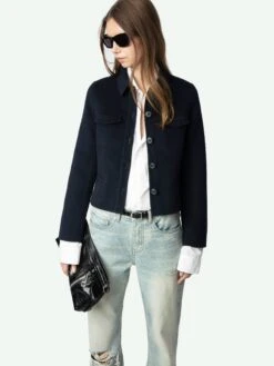 Zadig & Voltaire Liam Jacket Encre -Zadig & Voltaire Clothing WWOW01675 ENCRE ADDI 1 675ff80002d93