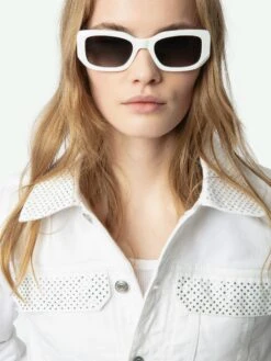 Zadig & Voltaire Kioky Womens White Denim Jacket Judo -Zadig & Voltaire Clothing WWOW01678 JUDO HOVER 67a9e2fa0359a