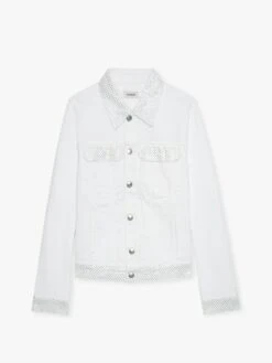 Zadig & Voltaire Kioky Womens White Denim Jacket Judo -Zadig & Voltaire Clothing WWOW01678 JUDO PACKSHOT 67a62603d467e