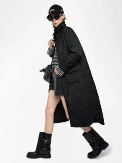 Zadig & Voltaire Kina Parka Black -Zadig & Voltaire Clothing WWOW01683 BLACK ADDI 2 687df5f8868ea