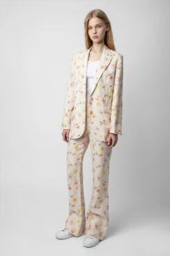 Zadig & Voltaire Pistol Linen Pants Vanille -Zadig & Voltaire Clothing WWPA00757 VANILLE 8