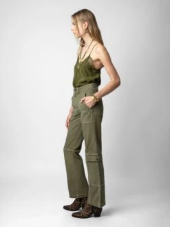 Zadig & Voltaire Pepper Pants Cypres -Zadig & Voltaire Clothing WWPA00767 CYPRES ADDI 4