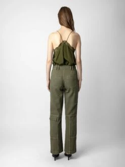 Zadig & Voltaire Pepper Pants Cypres -Zadig & Voltaire Clothing WWPA00767 CYPRES BACK