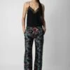 Zadig & Voltaire Pomy Jacquard Pants Black -Zadig & Voltaire Clothing WWPA00775 NOIR 3