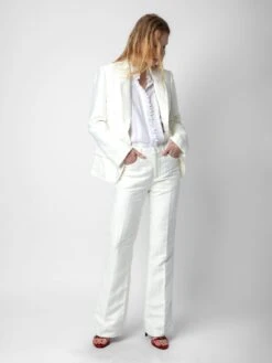 Zadig & Voltaire Pistol Pants White -Zadig & Voltaire Clothing WWPA00791 BLANC ADDI 2 2