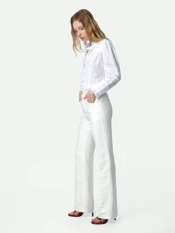 Zadig & Voltaire Pistol Pants White -Zadig & Voltaire Clothing WWPA00791 BLANC HOVER 2