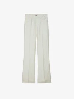 Zadig & Voltaire Pistol Pants White -Zadig & Voltaire Clothing WWPA00791 BLANC PACKSHOT 2