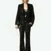 Zadig & Voltaire Prevy Velvet Pants Black -Zadig & Voltaire Clothing WWPA00811 NOIR SHOOTING 6704e600072e8