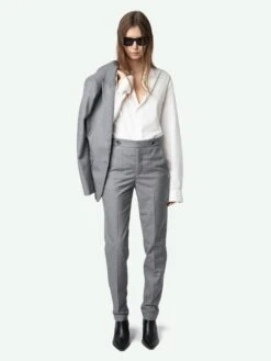 Zadig & Voltaire Panny Pants Gris Chine -Zadig & Voltaire Clothing WWPA01821 GRIS CHINE ADDI 1 675ff4fd2c686