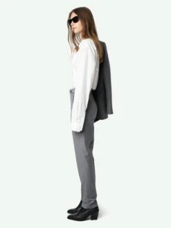 Zadig & Voltaire Panny Pants Gris Chine -Zadig & Voltaire Clothing WWPA01821 GRIS CHINE ADDI 3 675ff505ab95e