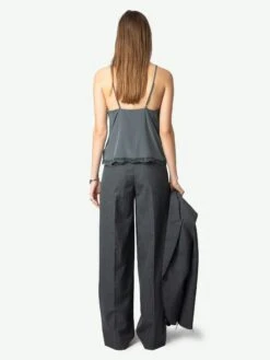 Zadig & Voltaire Puros Pants Gris Chine -Zadig & Voltaire Clothing WWPA01845 GRIS CHINE BACK 676056e4133f0