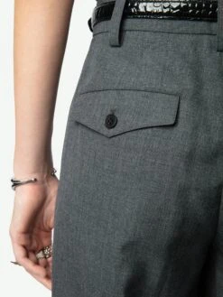 Zadig & Voltaire Puros Pants Gris Chine -Zadig & Voltaire Clothing WWPA01845 GRIS CHINE HOVER 67605719366da