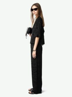 Zadig & Voltaire Pin Silk Pants Black -Zadig & Voltaire Clothing WWPA01852 BLACK ADDI 1 6760573678808