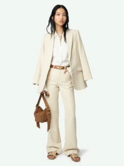 Zadig & Voltaire Pistol Tailored Flare Pant​ Vanille -Zadig & Voltaire Clothing WWPA01854 VANILLE ADDI 1 67bed58aa39b4