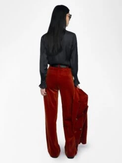 Zadig & Voltaire Panol Velvet Pants Burn -Zadig & Voltaire Clothing WWPA01868 BURN BACK 685d24bf9f92c