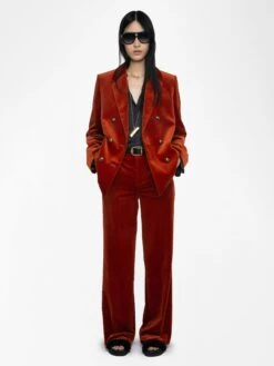 Zadig & Voltaire Panol Velvet Pants Burn