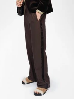 Zadig & Voltaire Poma Pants Dark Chocolate -Zadig & Voltaire Clothing WWPA01878 DARK CHOCOLATE HOVER 68485397ca38c