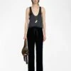 Zadig & Voltaire Poma Pants Black -Zadig & Voltaire Clothing WWPA01881 BLACK SHOOTING 6877c301c068d