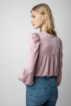 Zadig & Voltaire Telia Blouse Deep Parme -Zadig & Voltaire Clothing WWSH00470 DEEP PARME 8