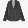 Zadig & Voltaire Tink Skull Blouse Anthracite -Zadig & Voltaire Clothing WWSH00494 ANTHRACITE