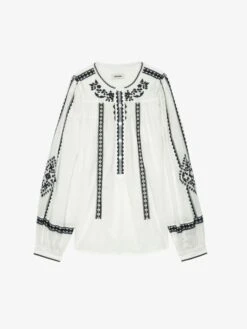 Zadig & Voltaire Tigy Oversized Cotton Blouse Judo -Zadig & Voltaire Clothing WWSH00498 JUDO PACKSHOT 67c04f219291e
