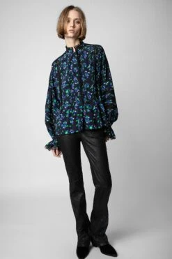 Zadig & Voltaire Tritelia Silk Blouse Black -Zadig & Voltaire Clothing WWSH00509 NOIR 3