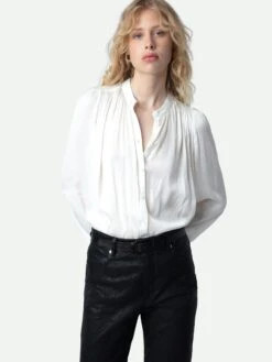 Zadig & Voltaire Tchin Satin Blouse Judo -Zadig & Voltaire Clothing WWSH00519 JUDO HOVER