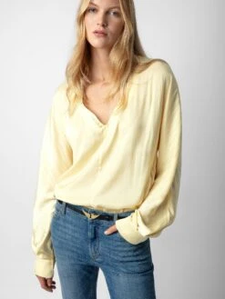 Zadig & Voltaire Tonastir Satin Blouse Shea -Zadig & Voltaire Clothing WWSH00556 SHEA ADDI 5 1