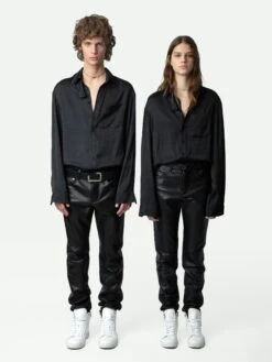 Zadig & Voltaire Tyrone Satin Shirt Black