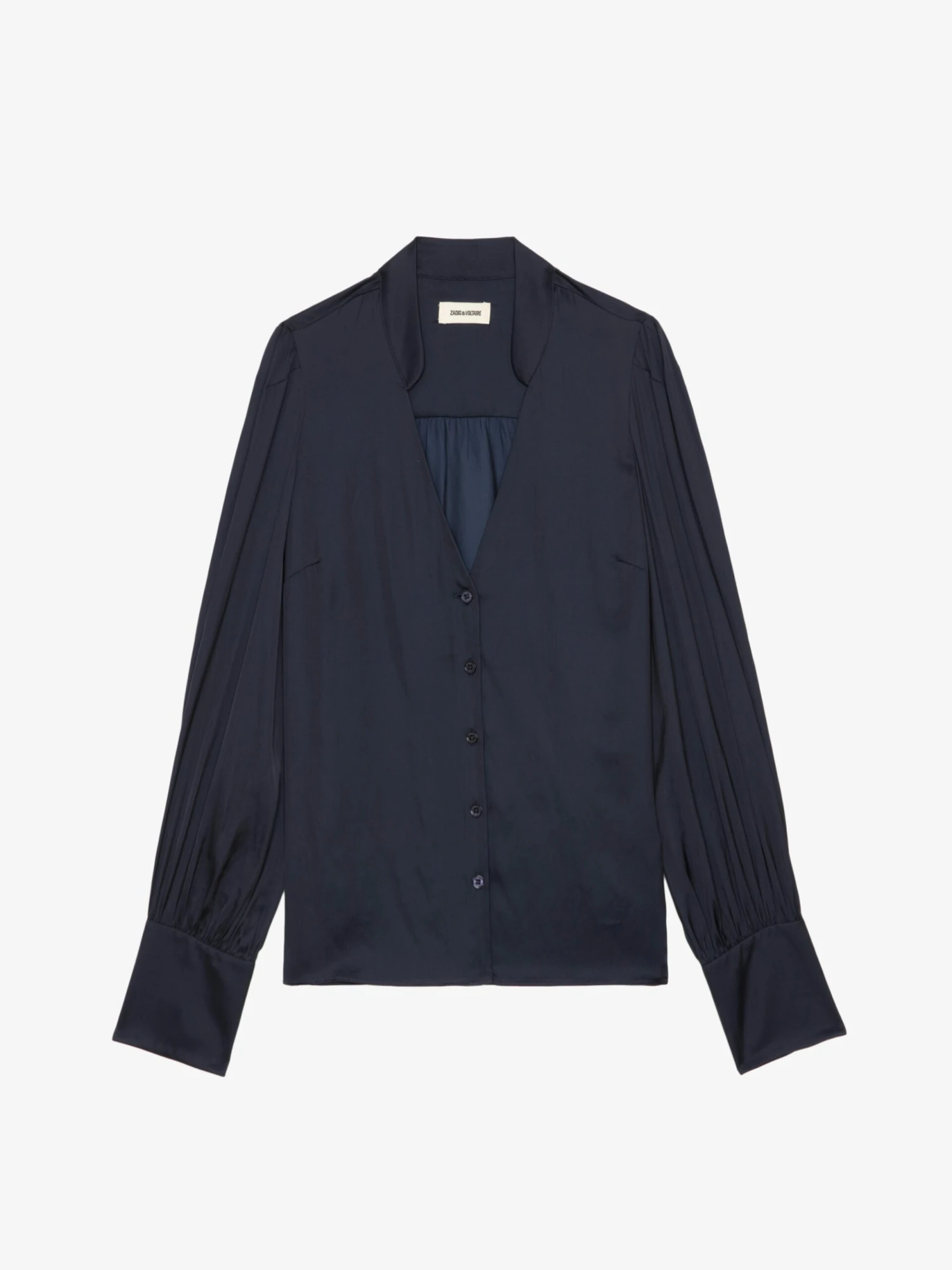 Zadig & Voltaire Tinous Satin Shirt Encre 8 Zadig & Voltaire Tinous Satin Shirt Encre - Image 6